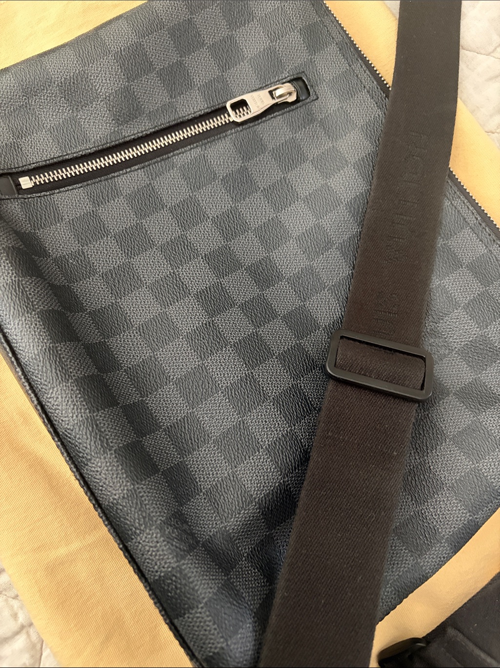 Louis Vuitton Mick Shoulder/Crossbody Bag In Black/Grey Damier